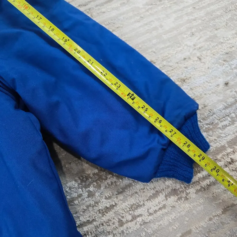 Vintage Kids Snow Suit Bibs Blue Union Made Blue Full Zip 2T‎
